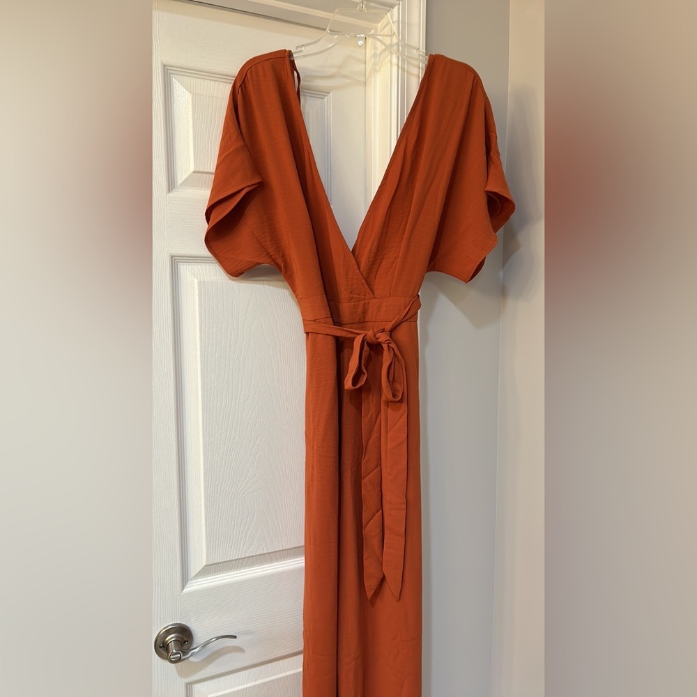 Maronie | V-Neck Wide Leg Jumpsuit